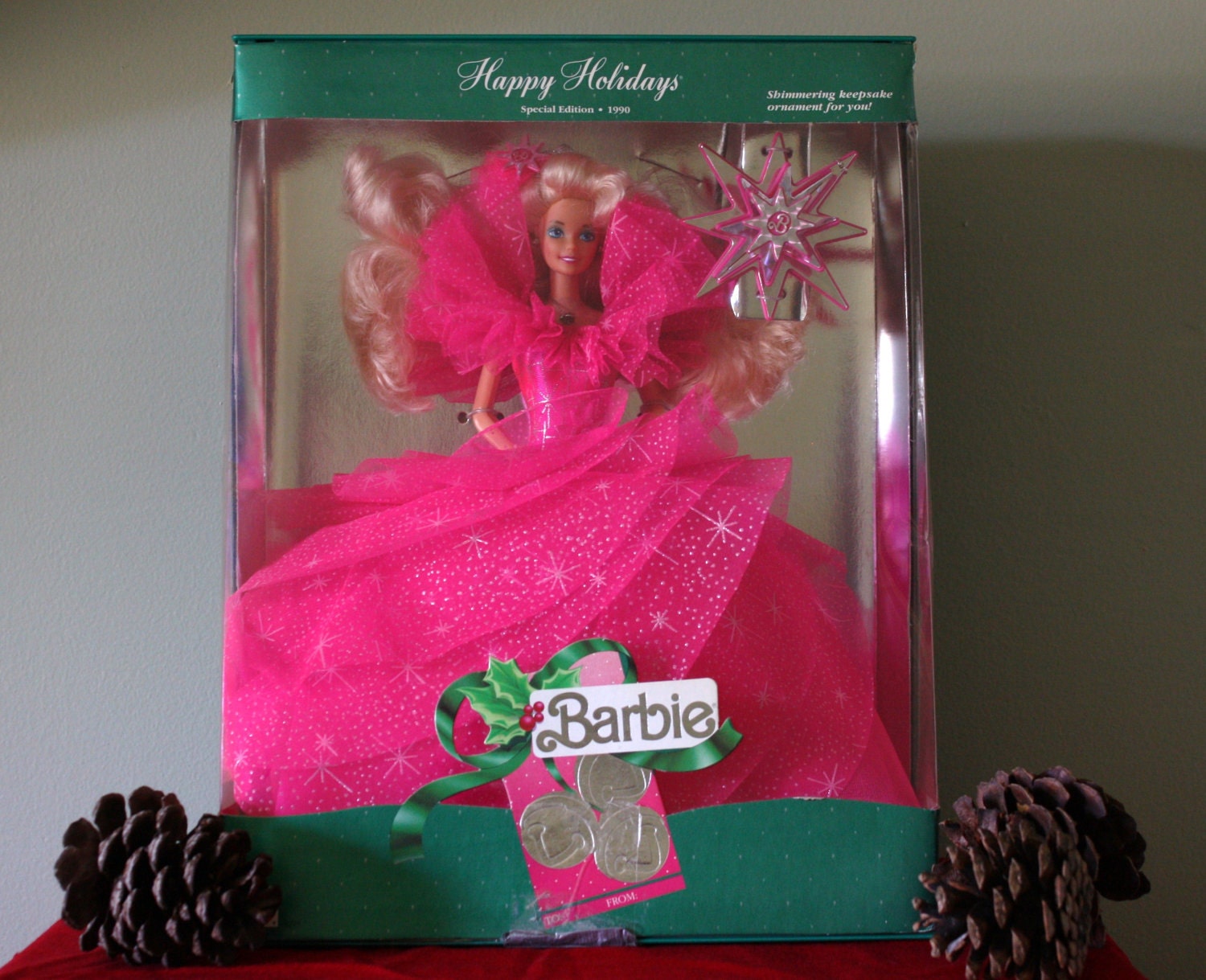 Vintage 1990 Holiday Barbie Doll Limited Edition (NRFB) Condition by Mattel