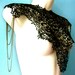Steampunk lace collar black bib detachable collar necklace with bronze gold chain epaulets epaulettes BODY TATTOO