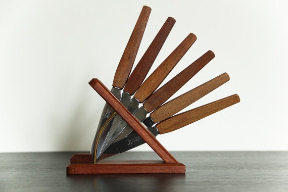Vintage Cheese Knives Set Danish Style Design 1960s