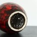 German Pottery Vase Scheurich Lava Glaze Red Black 1960s
