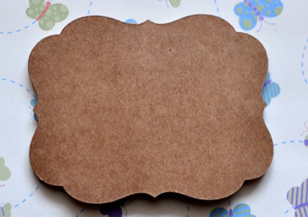 10 kraft paper flourish sticker adhesive labels diy