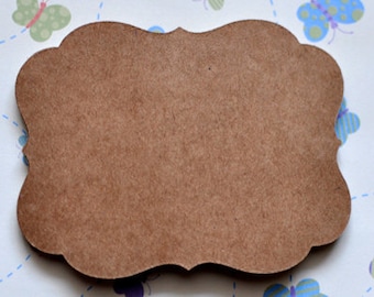 10 kraft paper flourish sticker adhesive labels diy