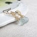 Natural Blue Aquamarine Wire Wrapped Gold Earrings