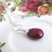 Wire Wrapped Ruby Silver Necklace
