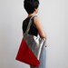 Raygun Tote : Metallic Red and Silver Tote Bag
