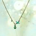 Blue Bird Necklace in turquoise, teal green mint and aqua. Nature Inspired Jewelry