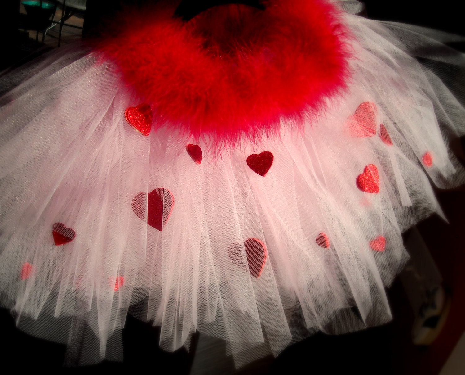 Red and Pink Tutu with Hearts