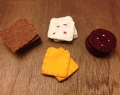 Felt Play Food - Cheese, Crackers and Sausage