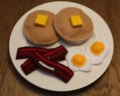 Felt Play Food - Pancakes, Bacon and Eggs