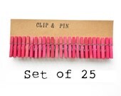 Mini Clothespins - Cotton Candy / Pink - 25 Small