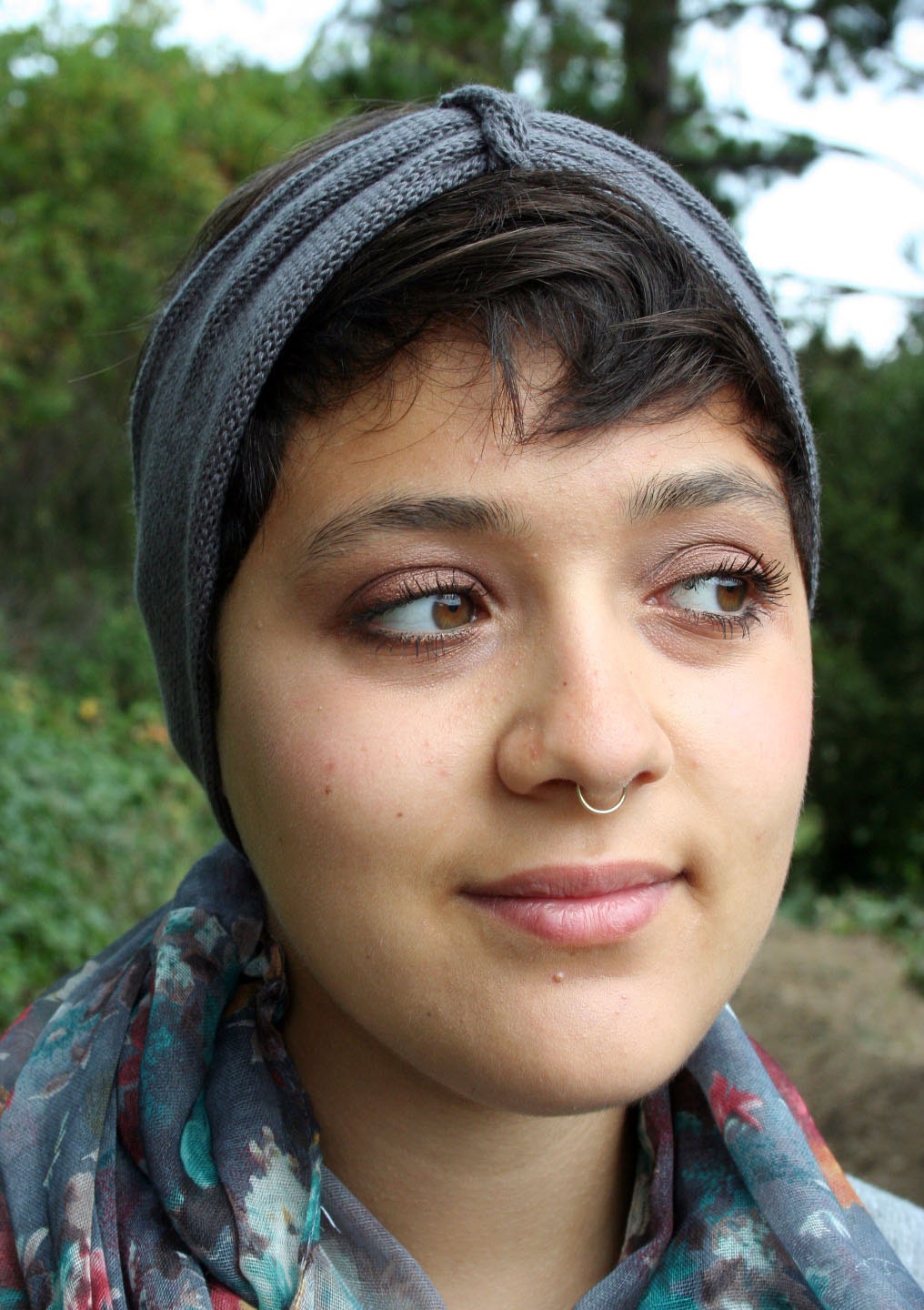 Grey Turban-Style Insulated Vegan Ear Warmer - The Wendle Ear Warmer