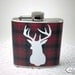 Mod Stag Deer Hip Flask - Gray or Red LR110