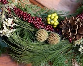Front Door Wreath, Winter Wreath for Door, Holiday Wreath, Pine Wreath, Winter Wreaths, Door Decor,