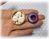 Clay Mold - Chinese Dim Sum Cha Siew Bun (13mm) - Polymer Clay Fimo Premo, Resin, Fondant, Soap Mold, Cellphone Charm, Necklace, Bag Charm