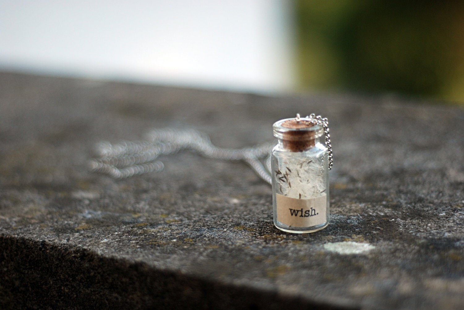 Wish dandelion bottle charm