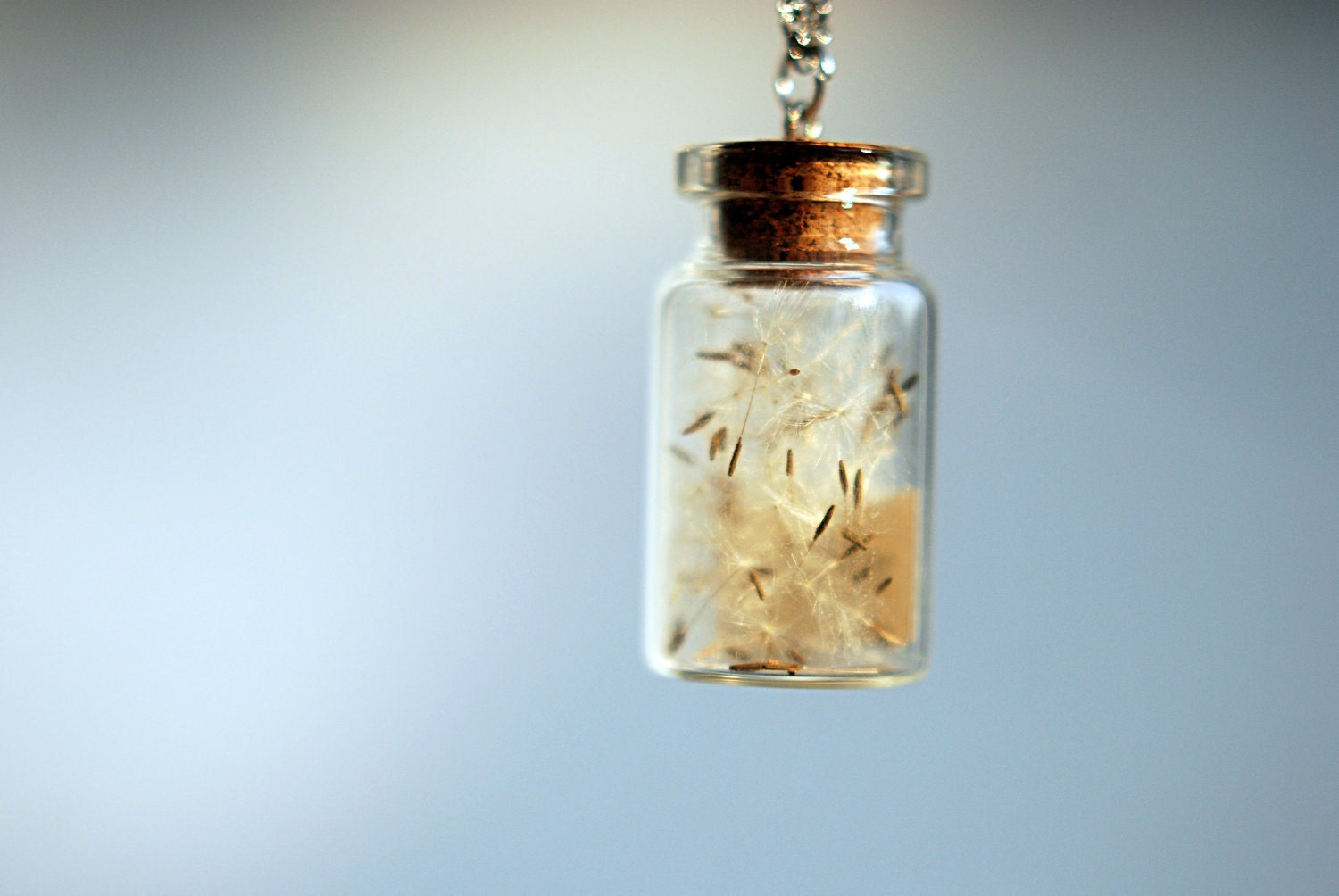 Wish dandelion bottle charm
