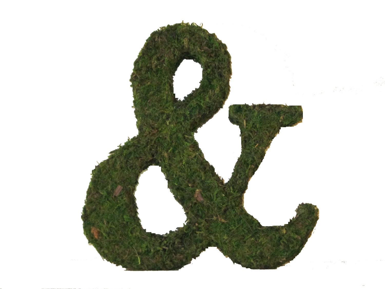 Moss Covered Ampersand (&) Wedding or Engagement Photo Shoot Prop ( 8 inches )