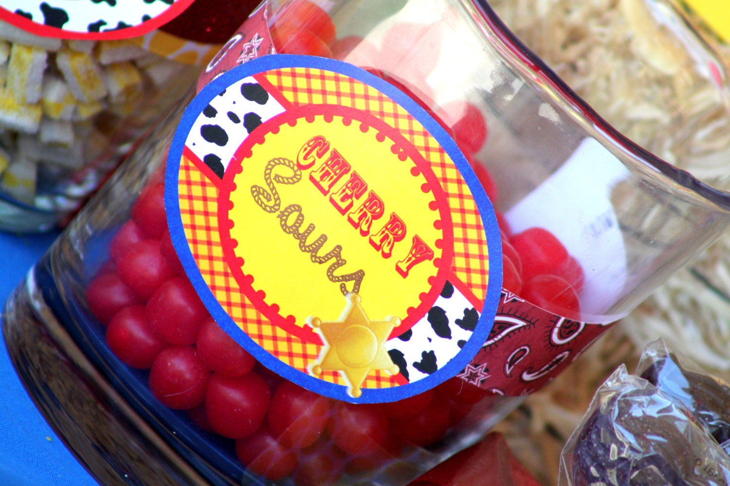 Woody / Toy Story CANDY JAR or Food LABELS - Boys Birthday Party - Krown Kreations Il_170x135