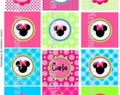 MINNIE MOUSE Inspired Party Printables- CUPCAKE Topper - Girls Birthday Party - Bright Colors Minnie Party - Krown Kreations