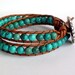 Turquoise Leather Wrap Bracelet