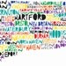 CONNECTICUT State Digital Illustration Print with Hartford New Haven