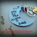 Mothers Day Gift Personalized Necklace - Hand Stamped Mommy - "I Love You To The Moon & Back" - Half / Crescent Moon