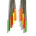 Multi Strand Neon Color Block Chain Earring