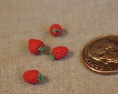 miniature polymer strawberries
