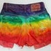 High Waisted Rainbow Studded Levi XS