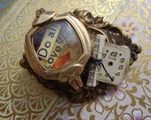 Shadowbox Watch Part Brooch with a soul