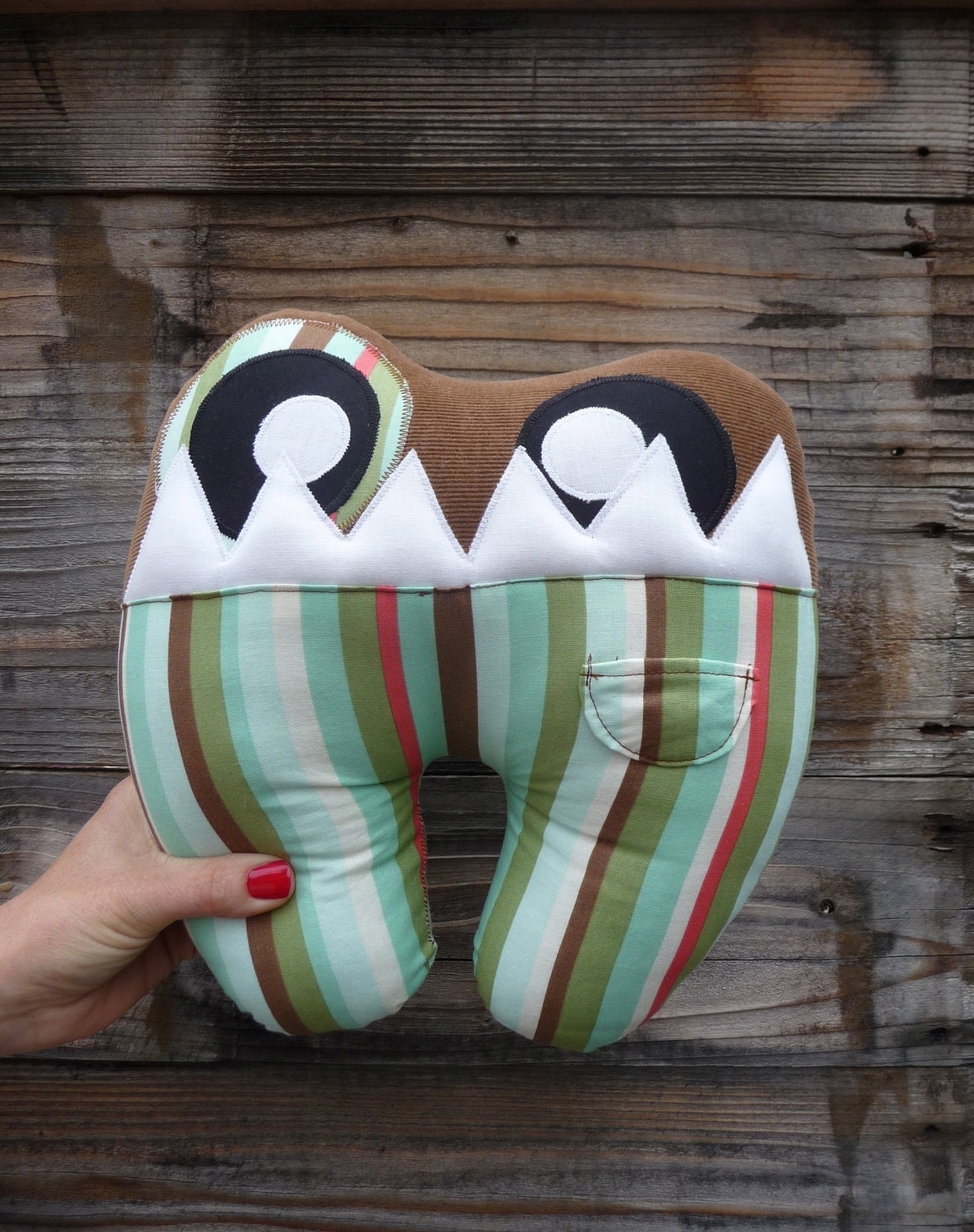 Tooth Fairy Pillow and Book...Toothy the Tooth Ferry... Vertical Stripes Toothy