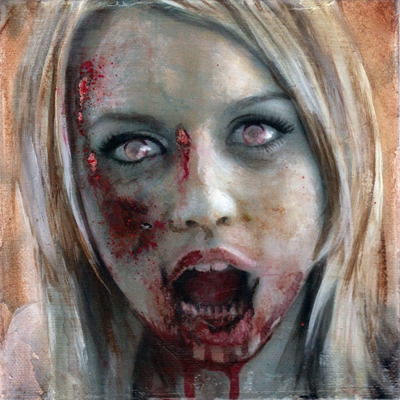Zombie 26 Denise D. original zombie painting