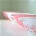 Pink Gooseberry Mixing Bowls, Complete Set