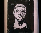 Constantine the great  limited edition woodblock print on paper framed