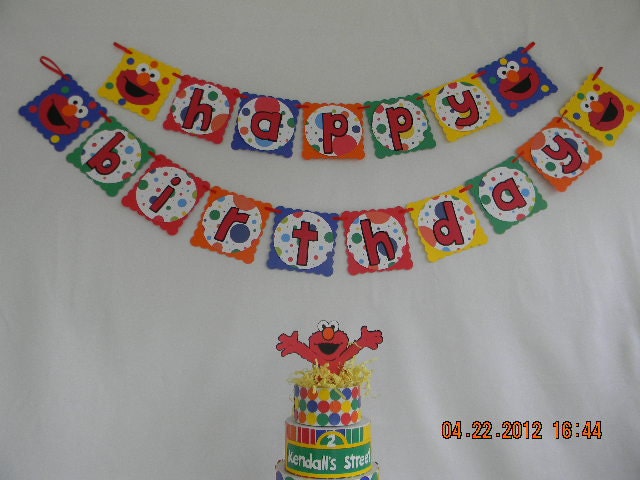 Elmo Happy Birthday Banner