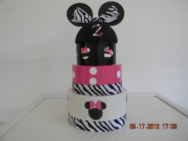Zebra Minnie Mouse Centerpiece