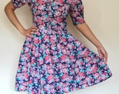 Vintage Floral dress for women in S/M