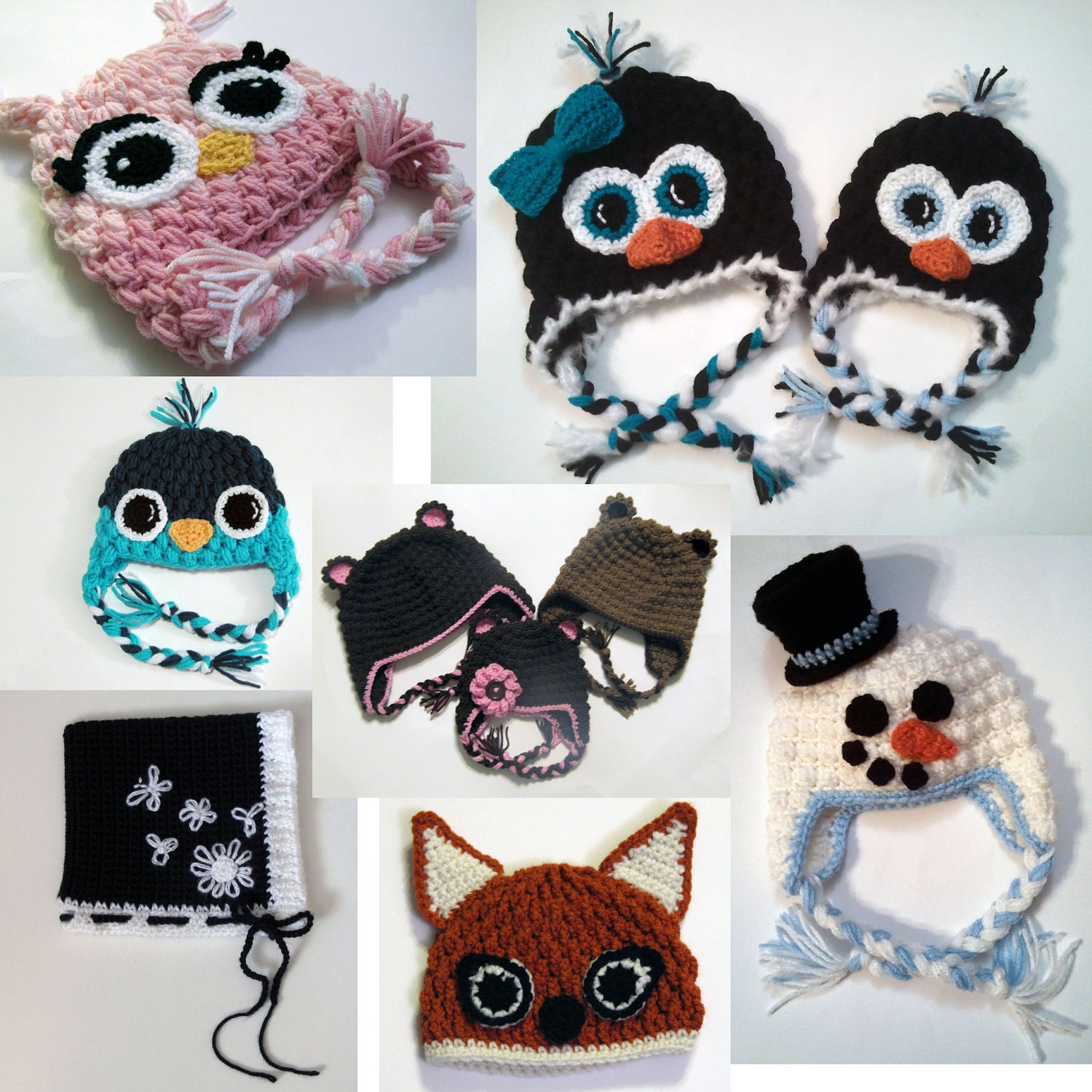 Crochet Pattern Combo pack - you pick 2 for 8.00 - Hat, Booties, Headband, Photo Prop Patterns