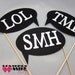 Photobooth Props - 5 Word Bubbles - Humor Set