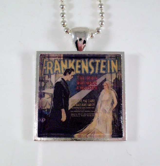 Retro Movie Poster Necklace-Frankenstein (1931)