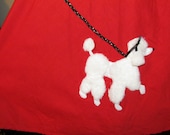 Fabulous RED Cotton POODLE Skirt