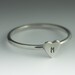 personalized stacked jewelry Heart Ring - Sterling Silver Heart ring with your choice of Initial