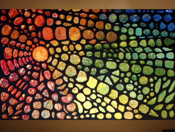 Reserved JUST for Tiffany....... Heavy Textured Metallic Large Painting on Canvas...- by Nata S.