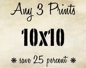 Fine Art Photography - Any Three 10x10 Prints