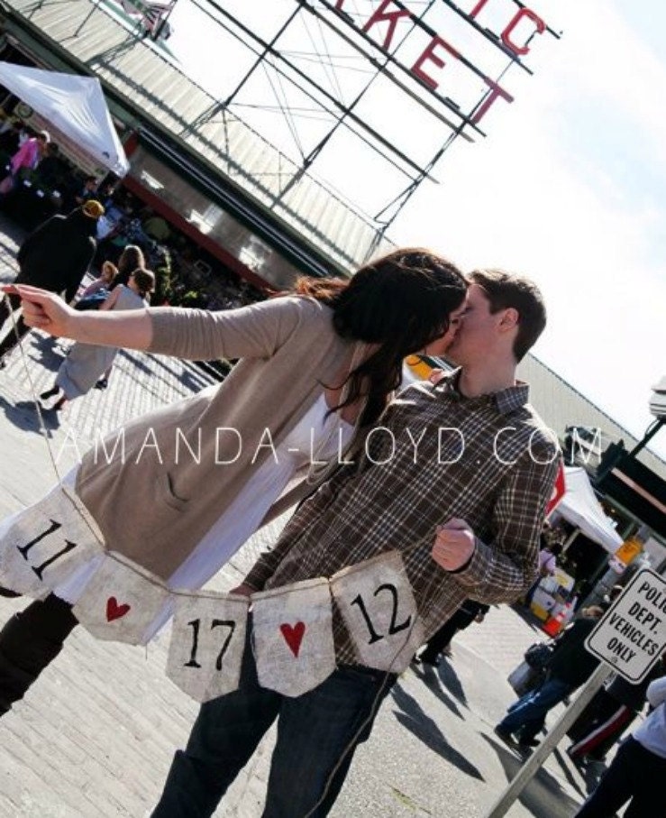 Save the Date Banner Engagement photo props - SAVE the DATE BANNER