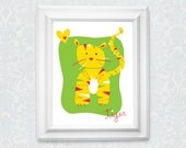 Zoo Animals Nursery Art Print: Tiger