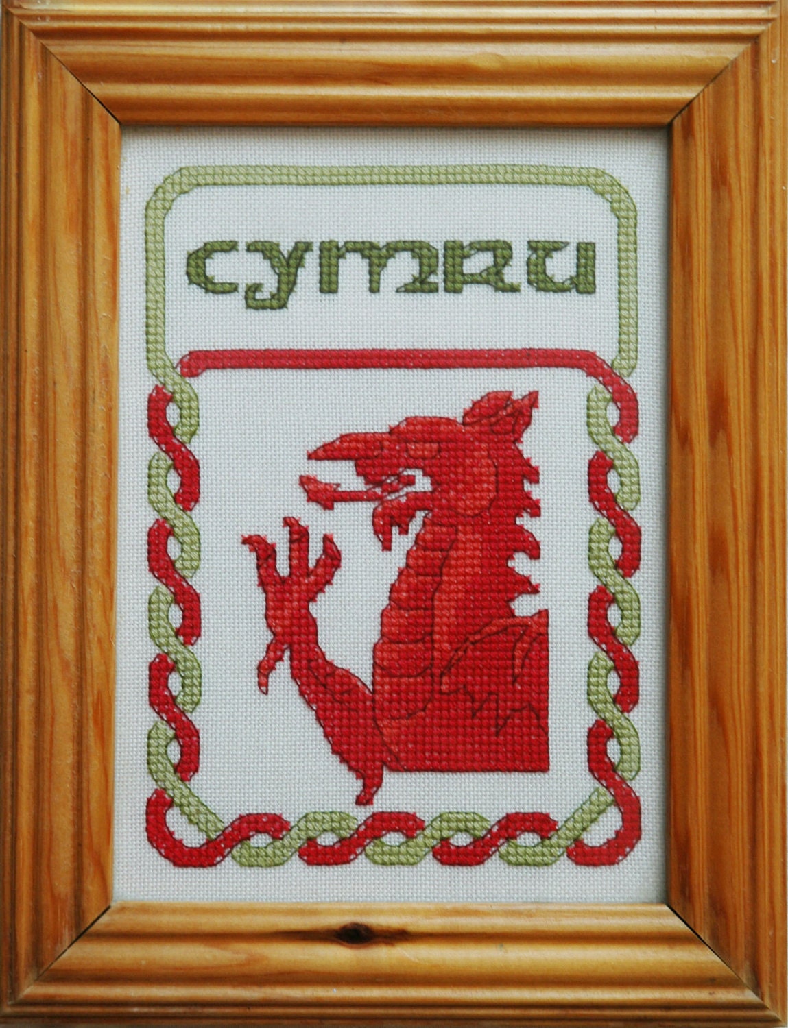 Red Welsh Dragon Cross Stitch PDF Pattern