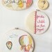 Custom Nursery Art Embroidery Hoop Set Wall Art Upcycled Fabric Design your Own One of a Kind as featured on Kid Style File