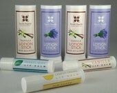 Lavender Lotion Stick - All Natural, Handmade, Solid Lotion with Shea Butter and Olive Oil