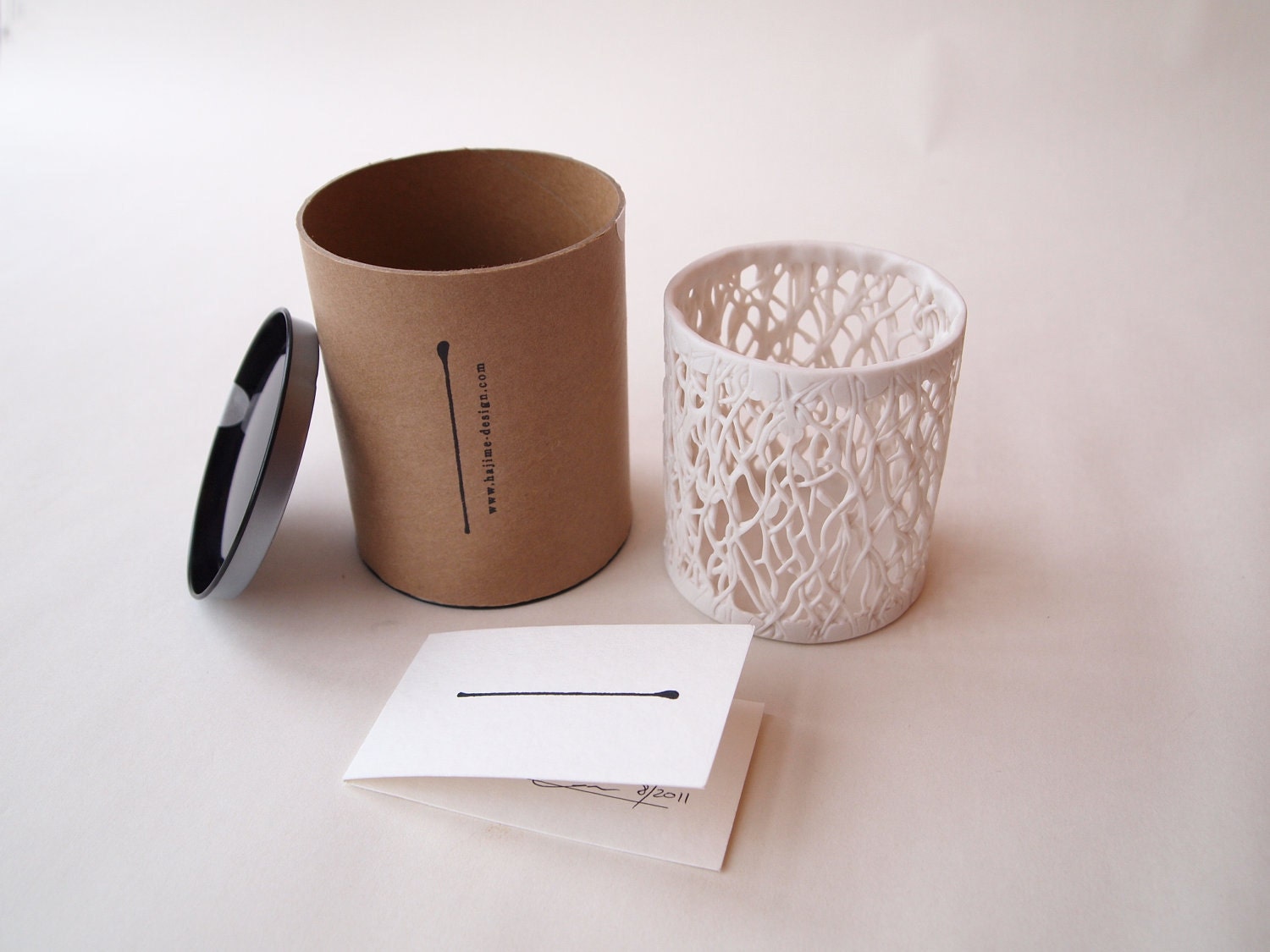 Branches of light (3 set) - porcelain candle holder by Hajime Design